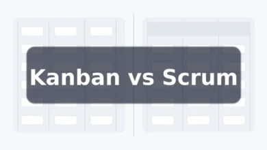 Kanban vs Scrum – Featured image for agile framework comparison
