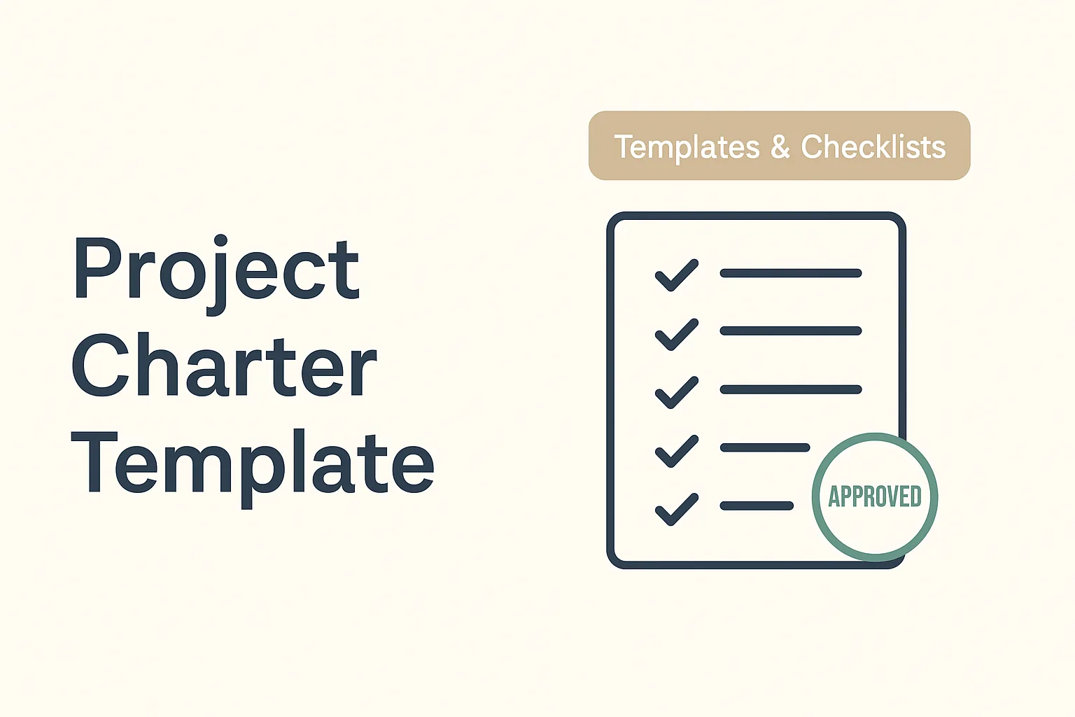 قالب وثيقة بدء المشروع Project Charter Template - صورة بارزة احترافية