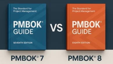 صورة المقارنة بين PMBOK7 و PMBOK8