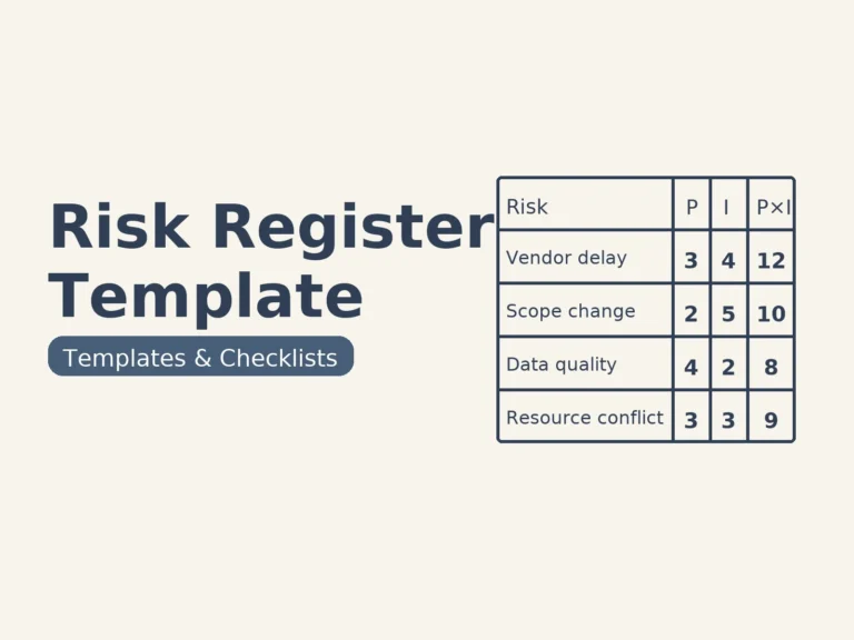 Risk Register Template — قالب سجل المخاطر