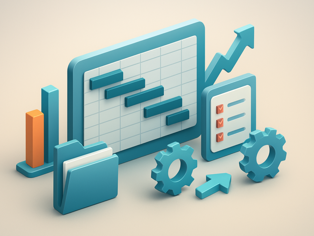 صورة توضيحية لقالب Project Gantt Chart